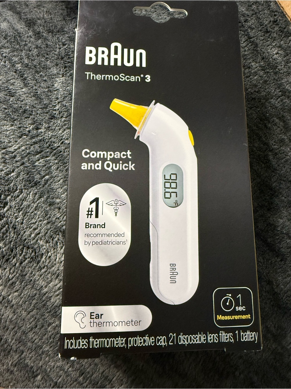 Braun ThermoScan 3 Kids Ear Thermometer Brand New